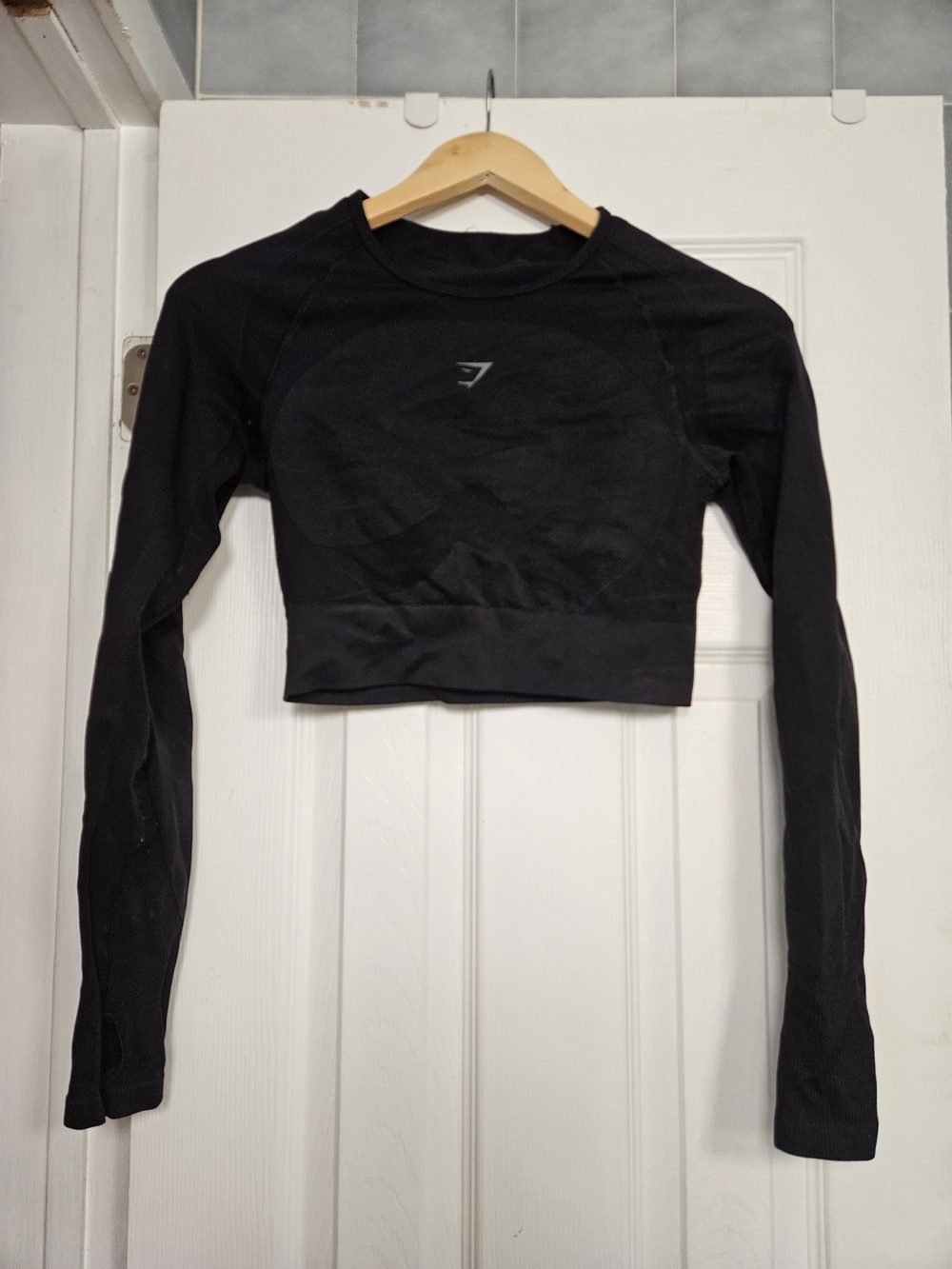 Gymshark Black Long Sleeve Seamless Crop Top